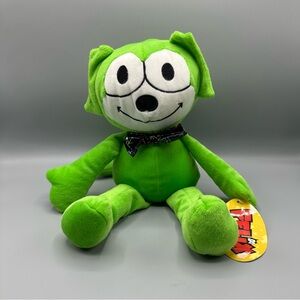 Felix The Cat Vintage Rare Green Kids Plush Toy